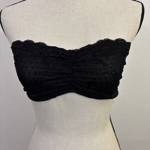 Intimately Free People‎ NWT L Strappy Lace Bra Black Strapless